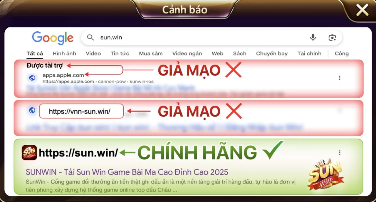 Trang giả mạo Sunwin thường làm gì